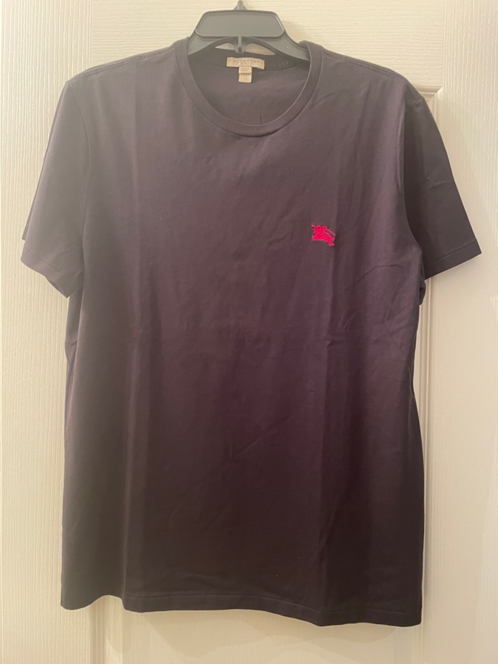Burberry Brit Black Short-Sleeve Crewneck Tee with red Logo